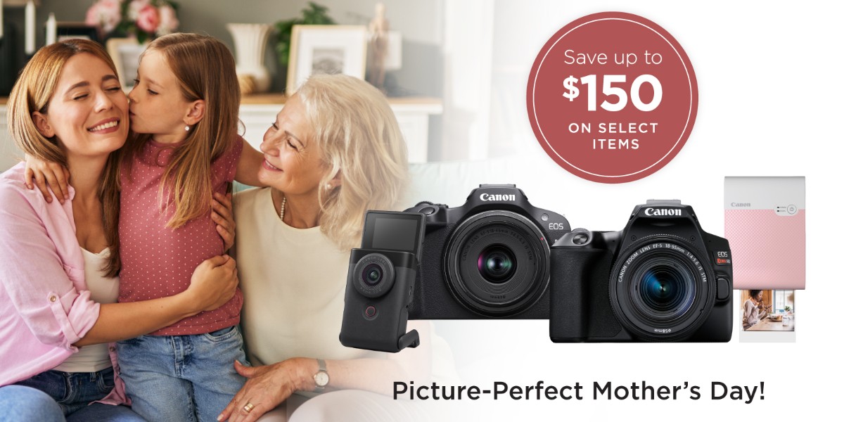 Save up to $150 on Select Products and get a Picture-Perfect Mother’s Day! shop.canon.ca/en_ca/?utm_cam…