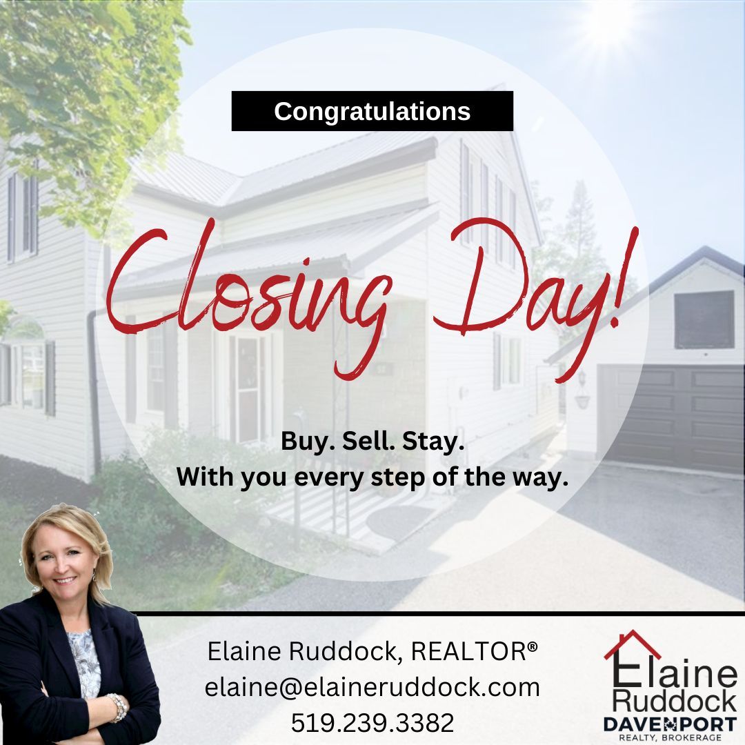 Happy closing day to this wonderful family as they move onward and upward...all the best!

#LoveWhatIDo #HappyEndings #MovingUpInTheWorld #ElaineRuddockRealEstate