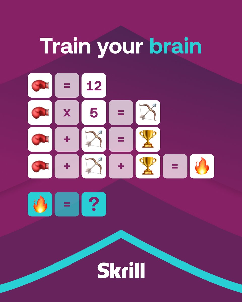 Ready to crack the code? What's the solution? 🤔 Drop your answer with a reply! #PuzzleTime #Skrill#ThinkSmart 💡