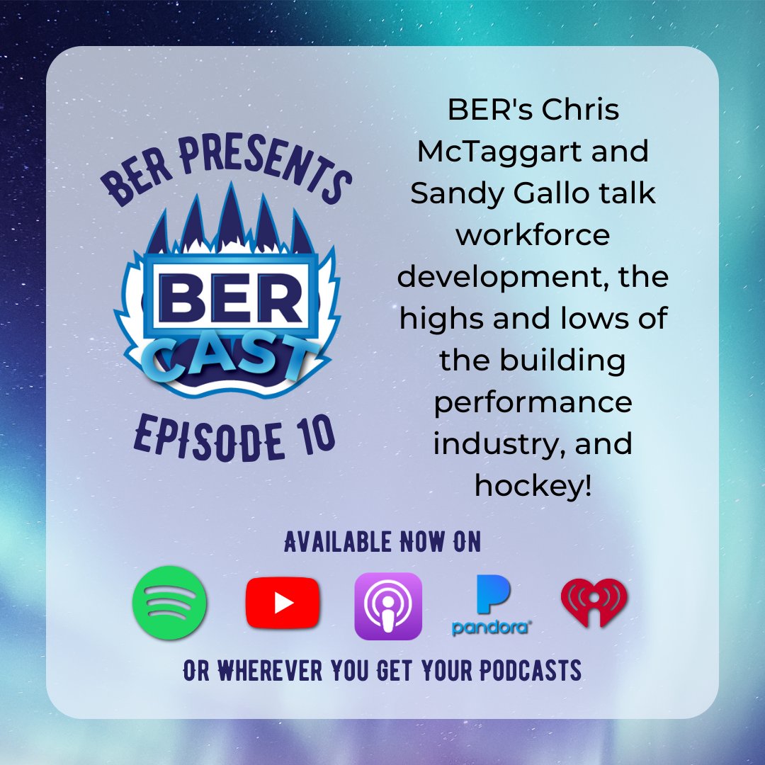 Join Chris and Sandy as they talk about workforce development, the highs and lows of the building performance industry, and hockey!

#BER #BERCAST #podcast #Spotify #ApplePodcasts #YouTube #AmazonMusic #buildingperformance #workforcedevelopment #building
