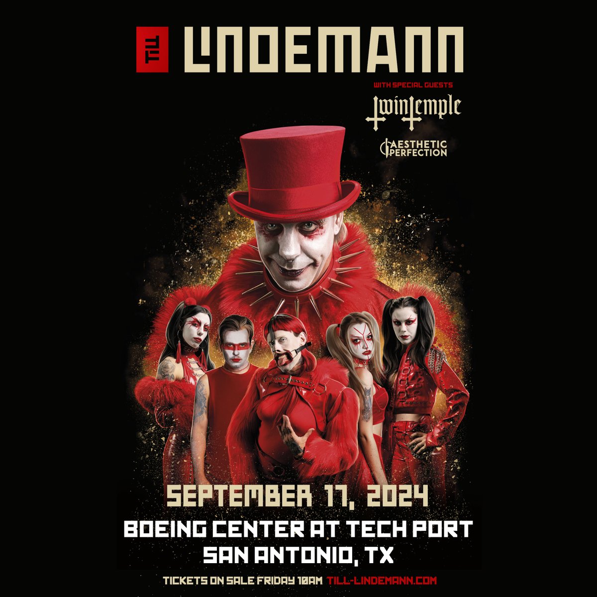 Now On-Sale! Get your tickets to Till Lindemann, singer of Rammstein, on September 17 before they sell out! Buy tickets at our website or this 🔗bit.ly/44o1fyP..