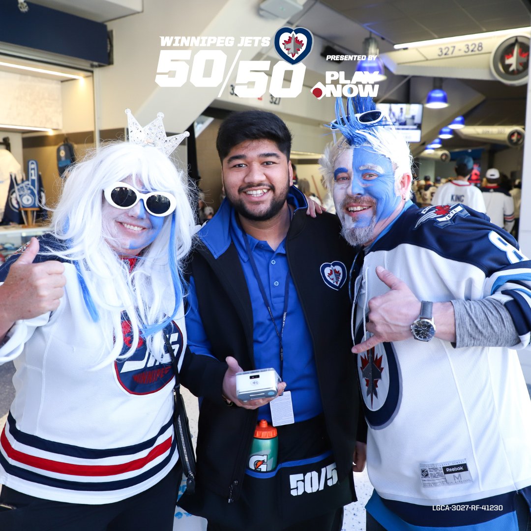 It's time to cheer LOUD for our @NHLJets! #NHLJets 50/50 Presented by @PlayNowManitoba has nearly hit 🌟 1 MILLION! 🌟 Win big, while supporting the underserved youth in Manitoba. Buy here: bit.ly/3flPaER