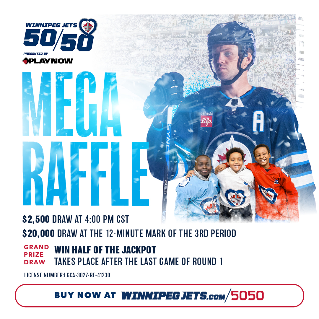 💰 Round one pot is almost at ONE MILLION DOLLARS 💰 Get your #NHLJets 50/50 tickets, presented by @PlayNowManitoba here! ➡️ winnipegjets5050.ca