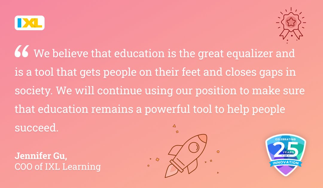 IXL Learning aspires to do more than create world-class products—it's on a mission to cultivate a future where every learner can thrive. 🚀 Learn more about how IXL plans to be a force for change in the world: prn.to/3UvMrLl