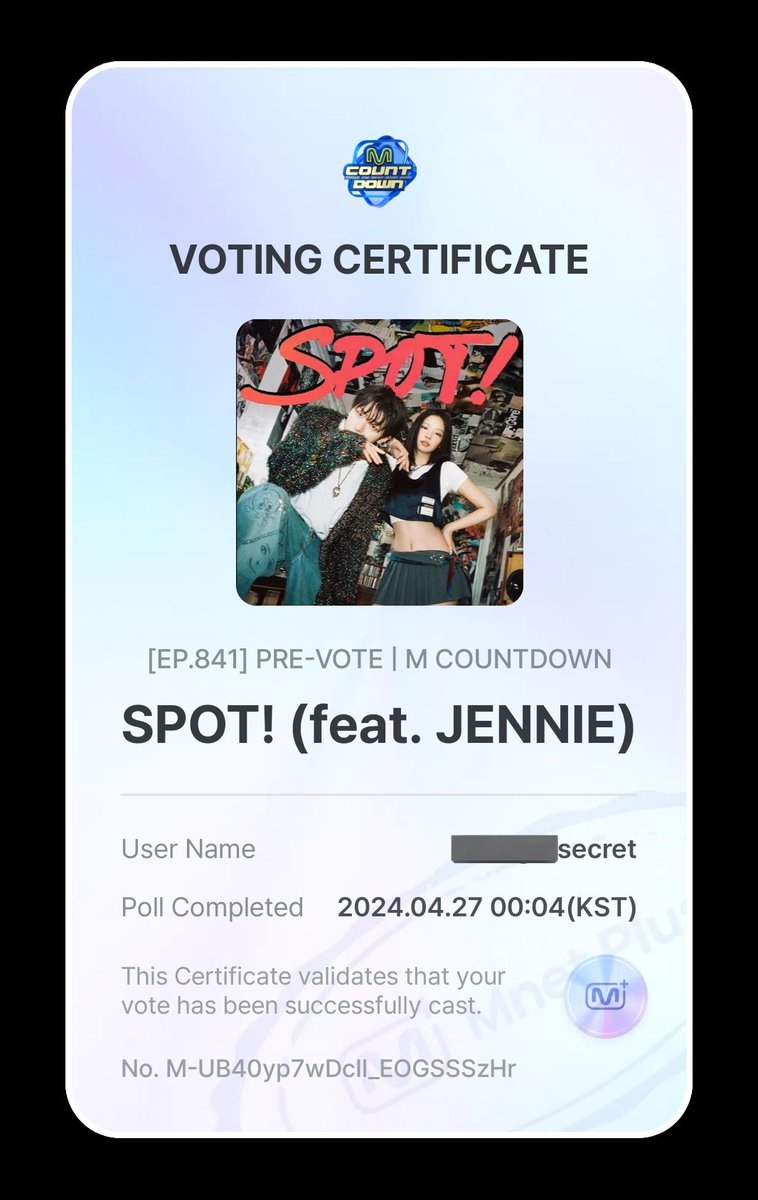 The PRE-VOTING on MCOUNTDOWN has started! BLINKs use all your accounts to VOTE for JENNIE’s SPOT! We have a good digital points we can win this!♡ @BLACKPINK