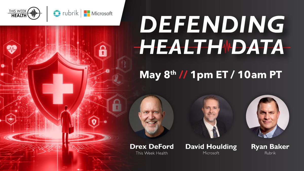 Cyber threats are escalating – are you prepared? Uncover the latest defenses in healthcare security with experts from @Rubrikinc & @Microsoft on May 8th. Sign up here: loom.ly/99JNVw8 Don’t let your guard down! #HealthcareSecurity