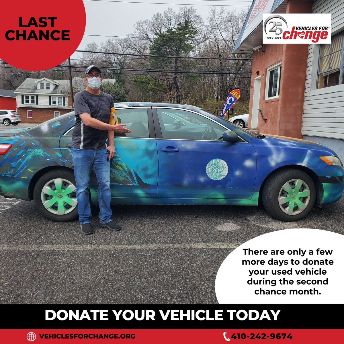 Don't miss your chance to make a significant impact this month.

Donate your vehicle today and drive hope into the heart of our community. vehiclesforchange.org/online-car-don…

#DonateForChange #VehicleDonation #DriveImpact #LastChanceApril #VehiclesforChange #SecondChanceMonth