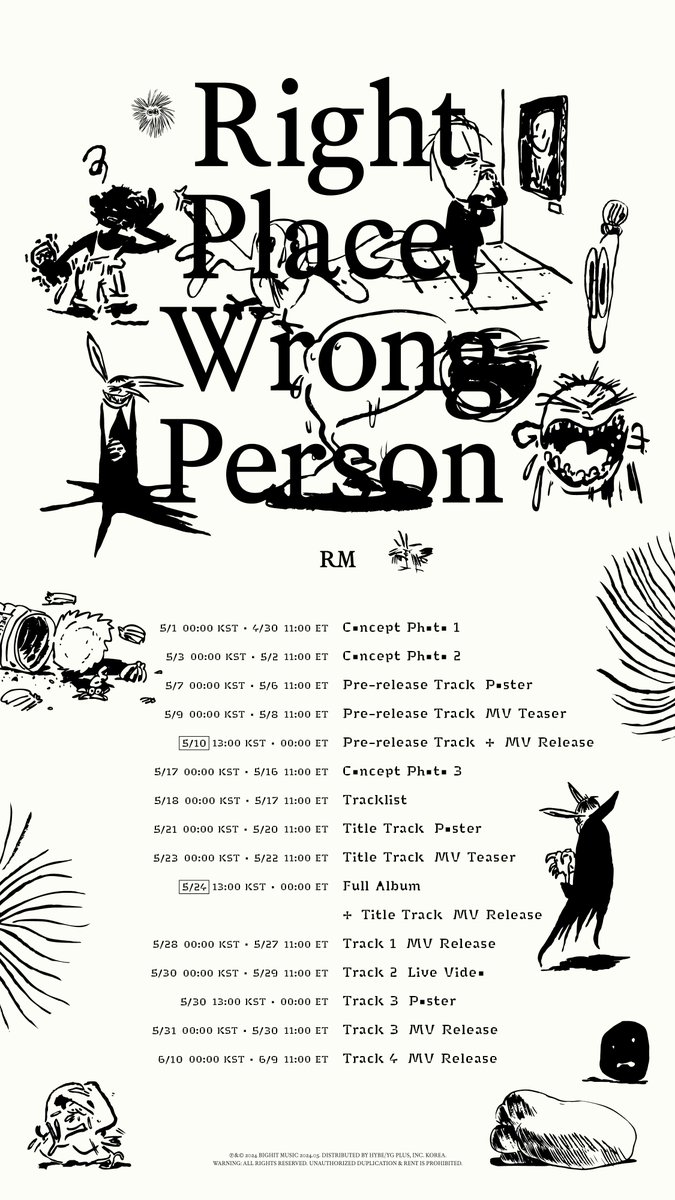 Right Place, Wrong Person Promotion Schedule