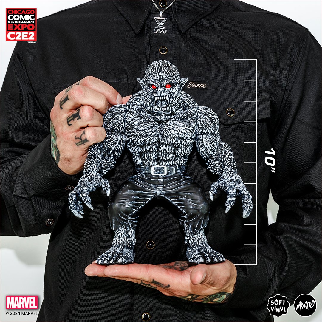 Our C2E2 online exclusive figure is HERE: James Groman’s latest Mondo masterpiece returns ... the WEREWOLF BY NIGHT – Vinyl Designer Figure. The limited edition Pen & Ink Variant is available for preorder right now ... only at MondoShop.com.