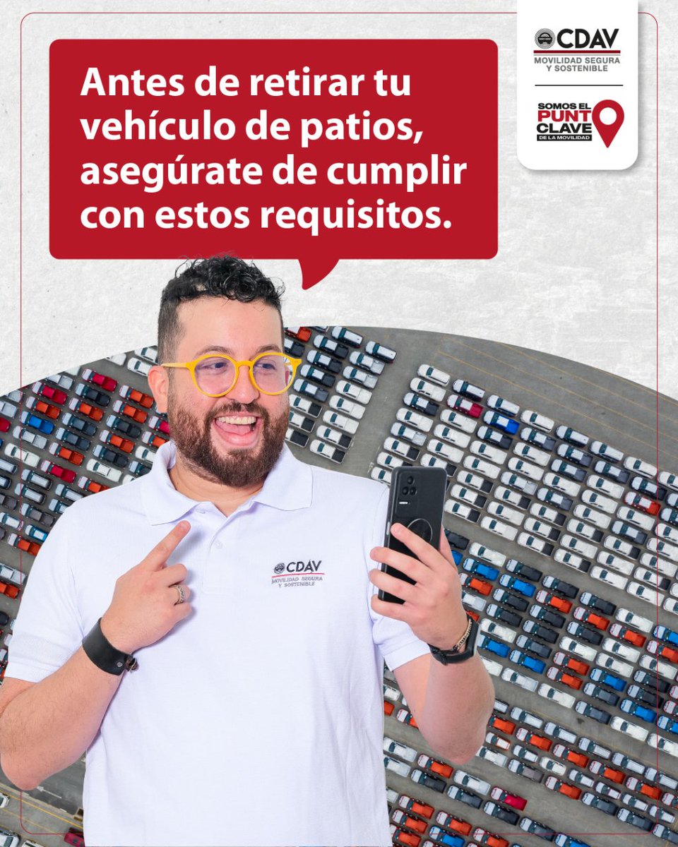CDAVCali's tweet image. ¿Retirar tu vehículo puede ser tedioso?, pero en el CDAV somos tu aliado perfecto para realizar tu trámite de salida de vehículo. Contáctanos ahora y te ayudaremos con el proceso. Recuerda cumplir con todos los requisitos para agilizar el trámite. ¡Ven a #ElPuntoClave hoy mismo!