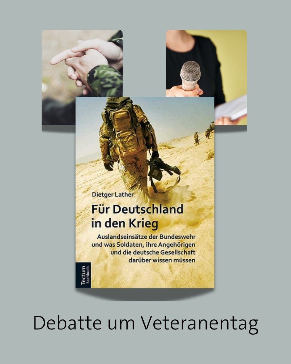Der Bundestag beschließt einen jährlichen Veteranentag.

Tectum-Autor und Oberst a.D. Dietger Lather reflektiert über die Wertschätzung von Soldat:innen in Deutschland im Gespräch mit SWR aktuell.

Hier das Interview anhören: tectum-verlag.de/debatte-um-vet…