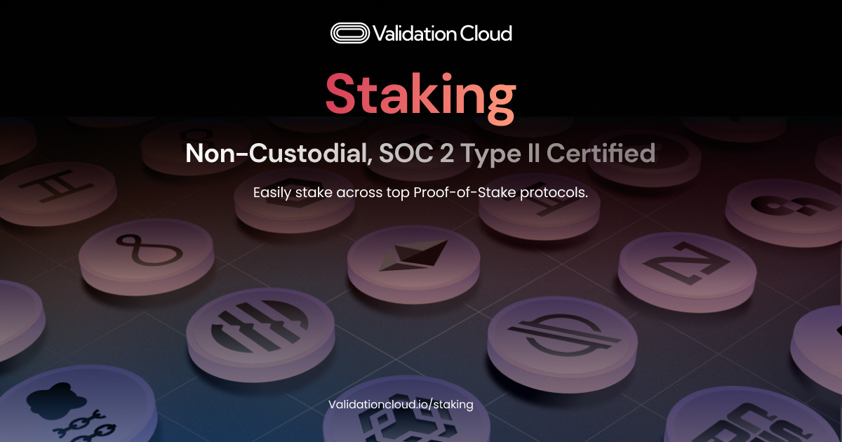 🎉 LIVE! Validation Cloud’s new staking page is here, empowering stakers with a full-suite, SOC2 Type II certified, non-custodial staking solution. Explore industry-leading security & flexible staking options today! Check out our #staking page: eu1.hubs.ly/H08QFfL0