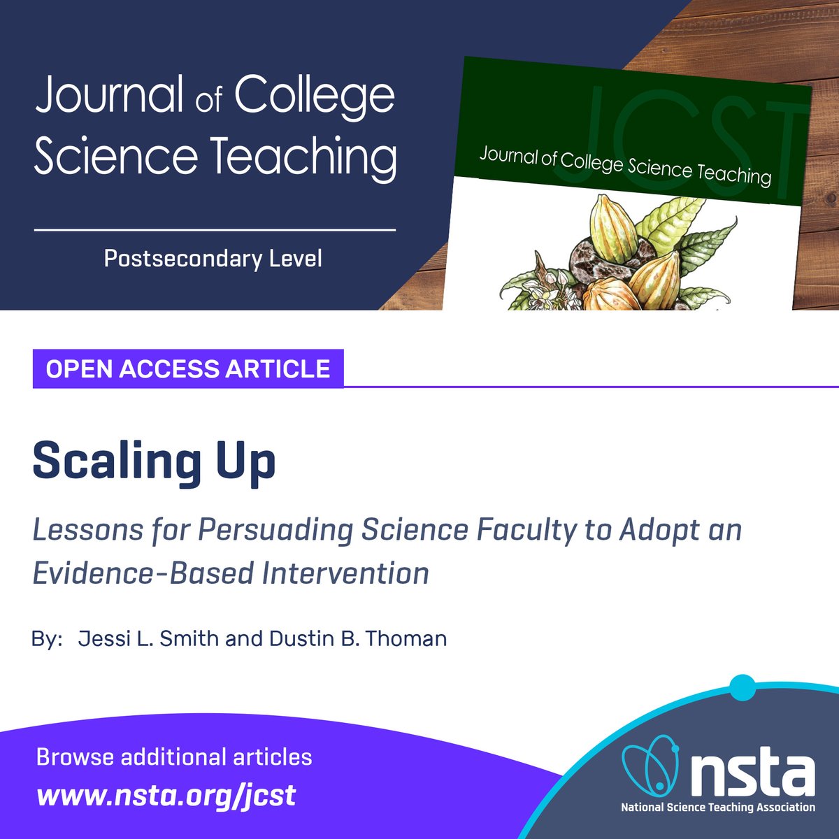 Are you a #STEMeducator invested in growing the next generation of scientists? Explore tools like this open-access article from NSTA about evidence-based interventions to support students in introductory science classes. Find the article and more here: bit.ly/3xPgDbo