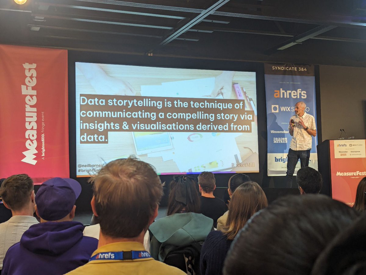 Another brilliant day at #brightonSEO with our Head of Analytics, Neil Barnes, on stage highlighting the importance of datastorytelling to drive growth.

Read more about it in his blog here: bit.ly/4bgRwg9