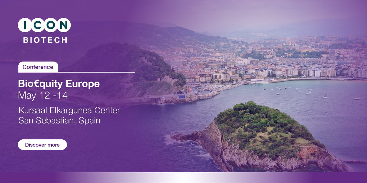 Meet ICON Biotech at Bio€quity Europe 2024, taking place in San Sebastián, Spain, May 12-14. Join our senior team who are attending to engage with biotech innovators, partners and investors at one of Europe’s largest biotech investor conferences. ow.ly/BanN50RnXgl