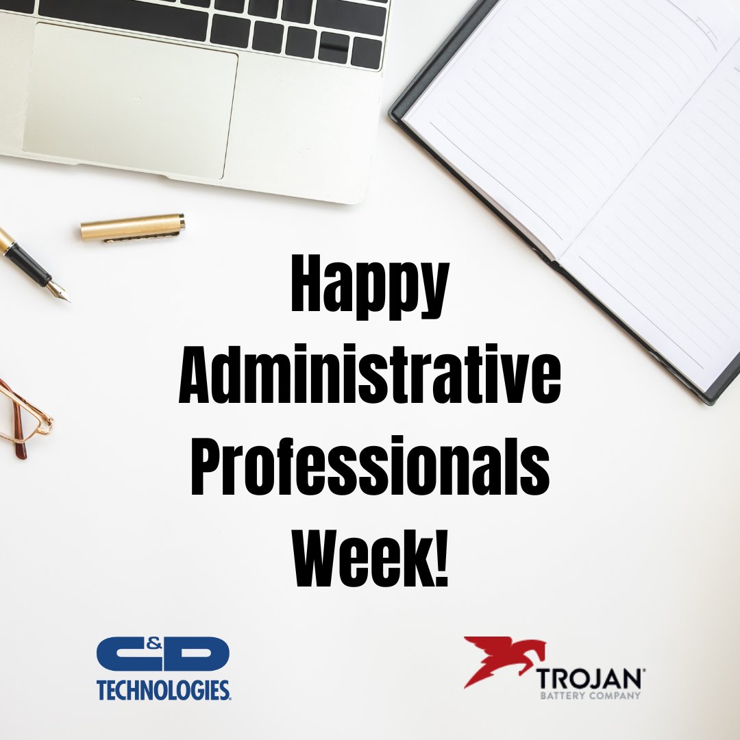 In honor of #AdministrativeProfessionalsWeek, we’d like to recognize the people who keep us running smoothly every day. 

Thank you to the backbone of the C&amp;D Technologies and Trojan Battery Company teams for their hard work in helping us stay organized and efficient!