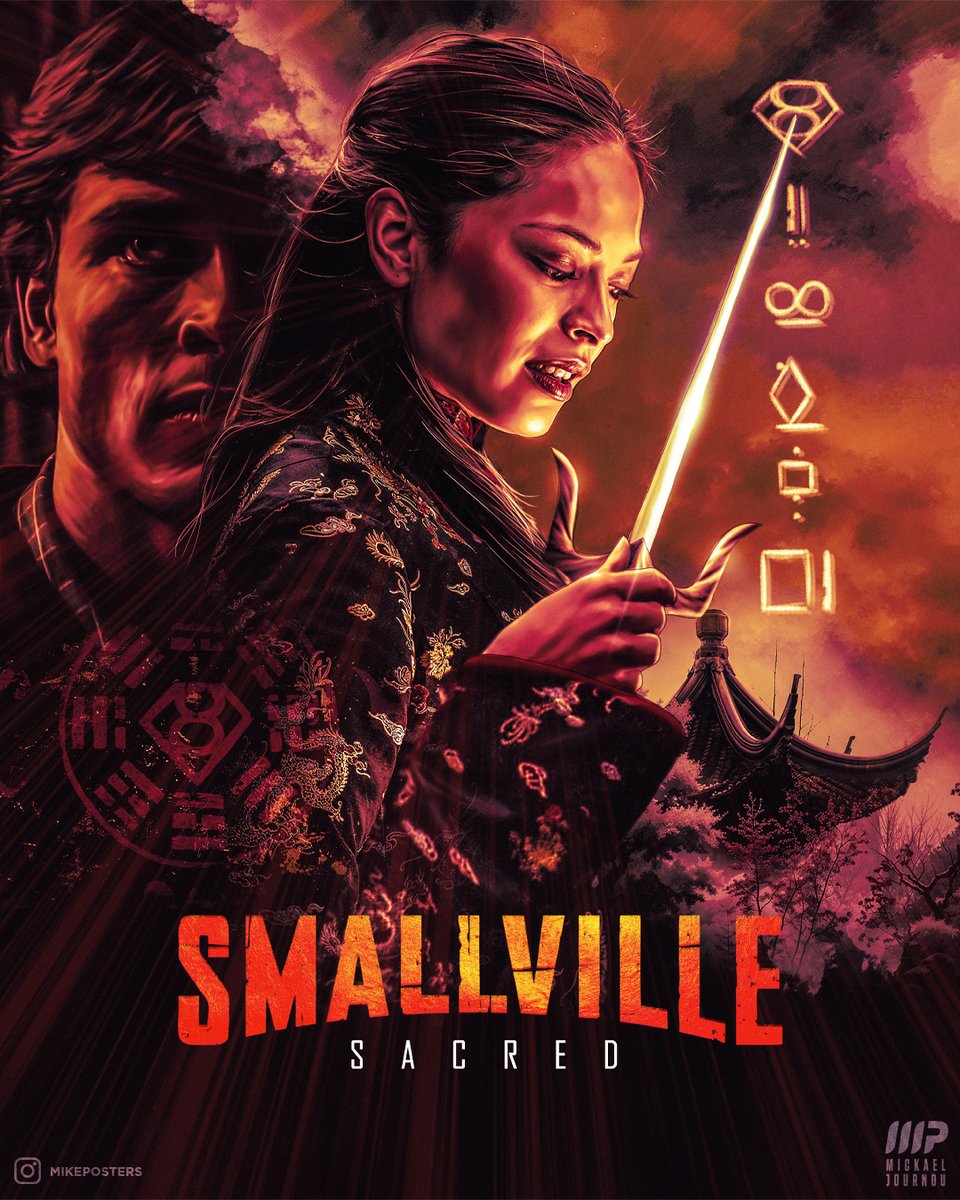 Smallville: Sacred 🔥 My poster for this week's episode of @TalkVillePod where @MsKristinKreuk shines once again and a new opportunity for me to showcase her on a poster. Heading to China to find a new power stone! #smallville