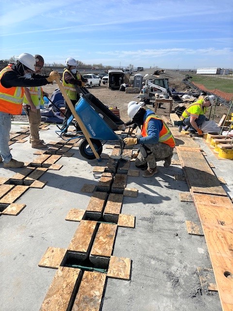 We are adding special Ultra High Performance Concrete that will give the bridge at S. St. Anthony along US-20 the strength to endure for at least the next 75 years 🌉💪 With this important step complete this week, motorists can expect to see construction of the new ramps begin.