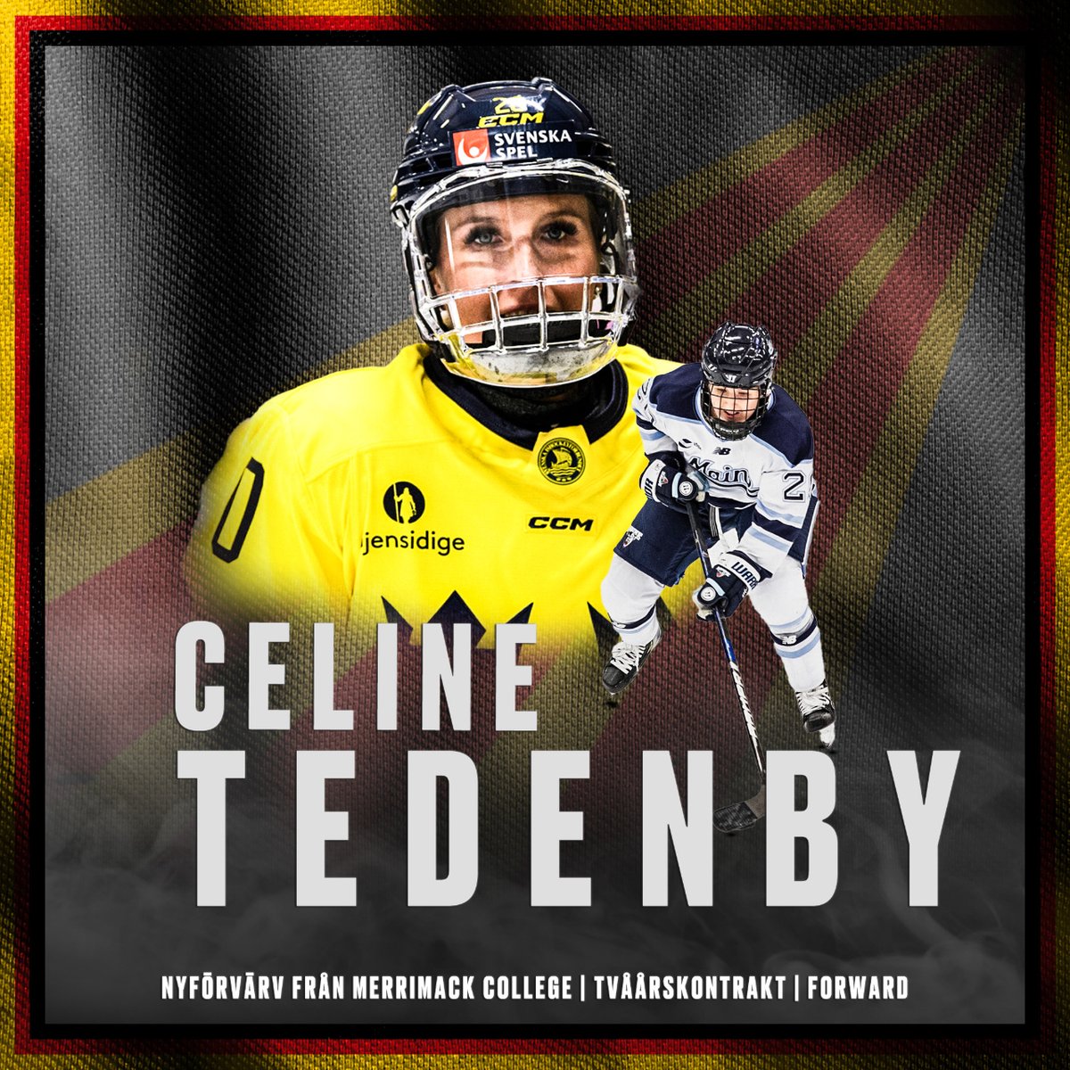 Första nyförvärvet klart till SDHL-laget – välkommen Celine Tedenby! ✍️✅ 🗞️ Läs mer på brynas.se