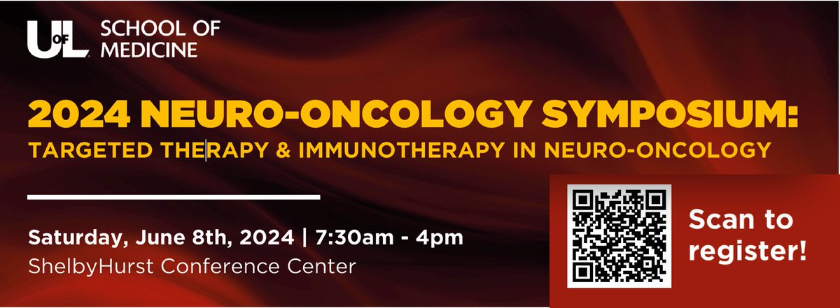 Looking forward to attending the upcoming 2024 NEURO-ONCOLOGY SYMPOSIUM sponsored by the University of Louisville! Register today!