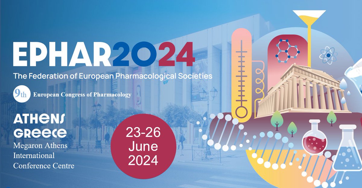 British Pharmacological Society (@britpharmsoc) on Twitter photo 🎉 We're thrilled to announce that we'll be attending <a href="/EPHAR2024/">EPHAR 2024 - European Congress of Pharmacology</a> - the 9th European Congress of Pharmacology!
Don't miss out on the latest pharmacological research and invaluable connections waiting for you in Athens from 23-26 June 2024. Register now: ephar2024.org🏛️ 🎉 We're thrilled to announce that we'll be attending <a href="/EPHAR2024/">EPHAR 2024 - European Congress of Pharmacology</a> - the 9th European Congress of Pharmacology!
Don't miss out on the latest pharmacological research and invaluable connections waiting for you in Athens from 23-26 June 2024. Register now: ephar2024.org🏛️