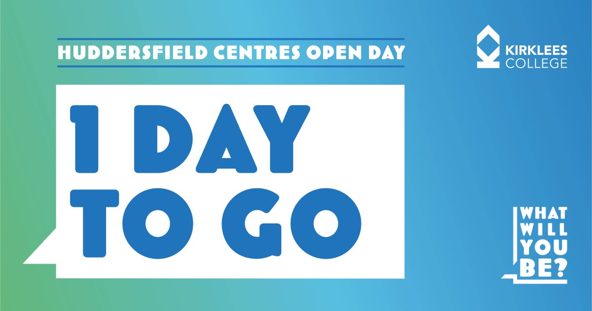 ⏰Only ONE day left until our Huddersfield Open Day! Don't miss out!🎉 📅 Date: 27 April 🕒 Time: 10.30am – 1pm 📍 Location: All Huddersfield Centres 🕒 Last entry: 12.30pm 🏃 🏫🎟️Book you ticket now! ow.ly/e2on50RoKxH