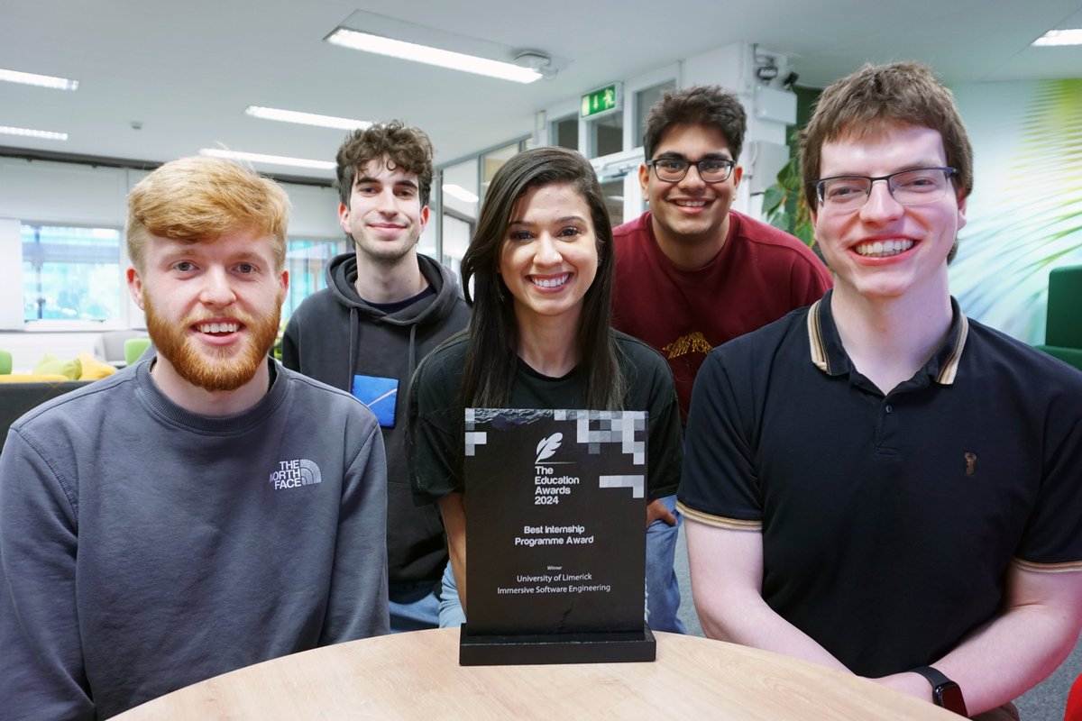 Immersive Software Engineering (@immersivese) on Twitter photo Learning by Doing is a cornerstone of the ISE approach to #CSEducation & our Residency Programme is core to what we do. What an honour it is to be recognised by <a href="/EDUAwardsIRL/">Education Awards</a> for Best Internship Programme. Thanks to #ULatWORK for the support! #HCI #EducationAwardsIRL <a href="/UL/">University Of Limerick</a> <a href="/UL_GPS/">UL Graduate & Professional Studies</a> Learning by Doing is a cornerstone of the ISE approach to #CSEducation & our Residency Programme is core to what we do. What an honour it is to be recognised by <a href="/EDUAwardsIRL/">Education Awards</a> for Best Internship Programme. Thanks to #ULatWORK for the support! #HCI #EducationAwardsIRL <a href="/UL/">University Of Limerick</a> <a href="/UL_GPS/">UL Graduate & Professional Studies</a>