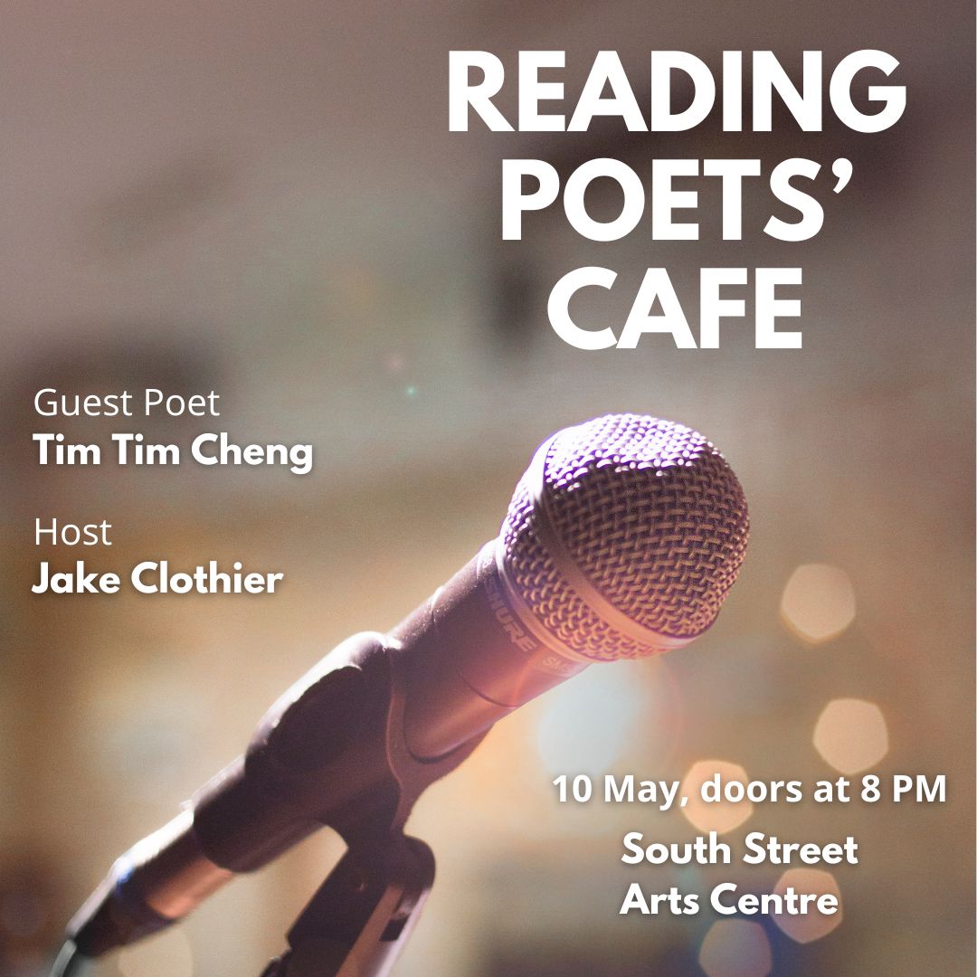 May is just around the corner and we are super excited because next month brings guest poet @timtimtmi to the stage at @southstreetarts ✨ Join us on 10 May at 8pm. Open mic readers get £1 off the ticket price! whatsonreading.com/venues/south-s…