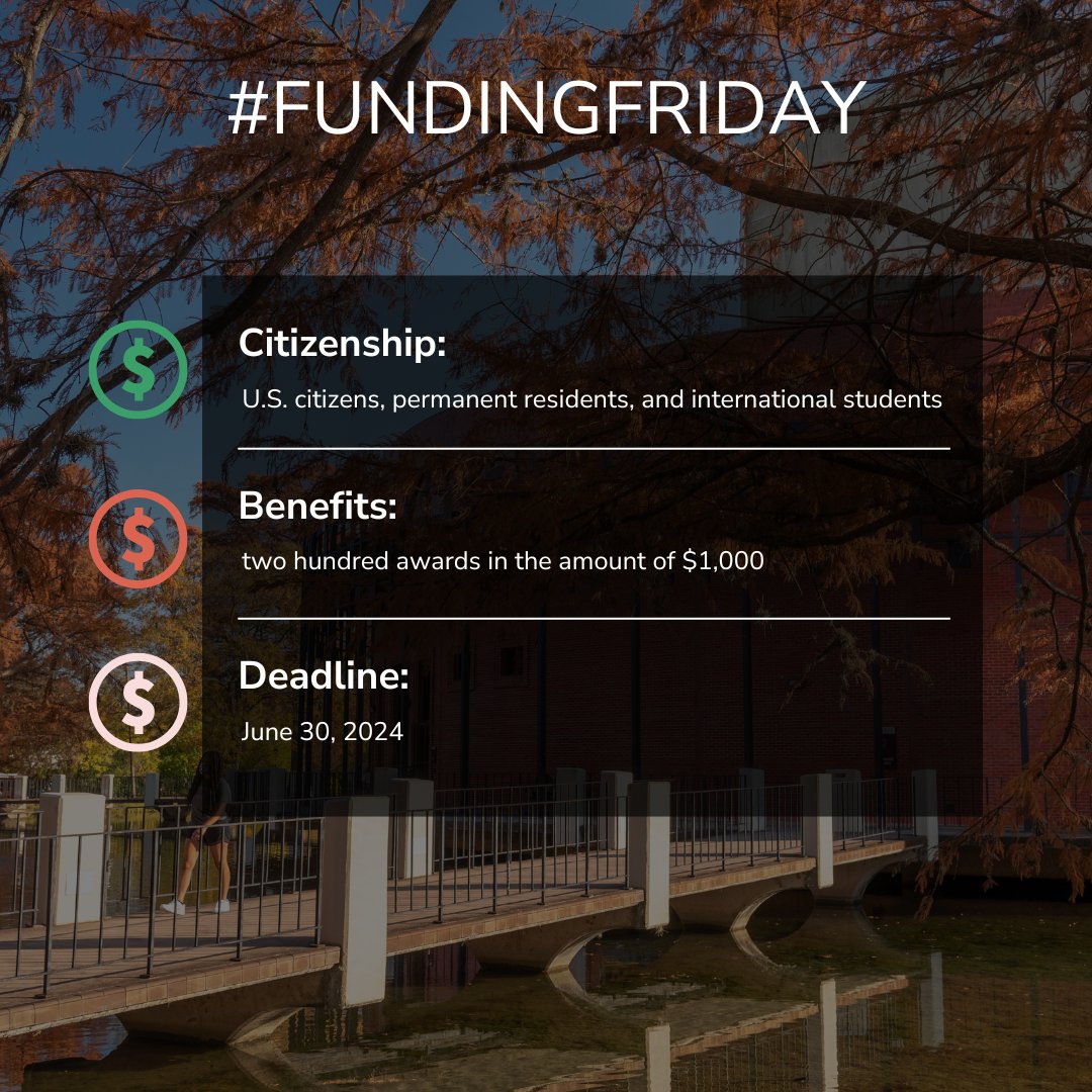 #FundingFriday: Phi Kappa Phi Love of Learning Awards (@phikappaphi) 👉Overview: awards help fund post-baccalaureate professional development, including tuition for graduate or professional studies, thesis or dissertation research, and conference travel 🔗phikappaphi.org/grants-awards/…