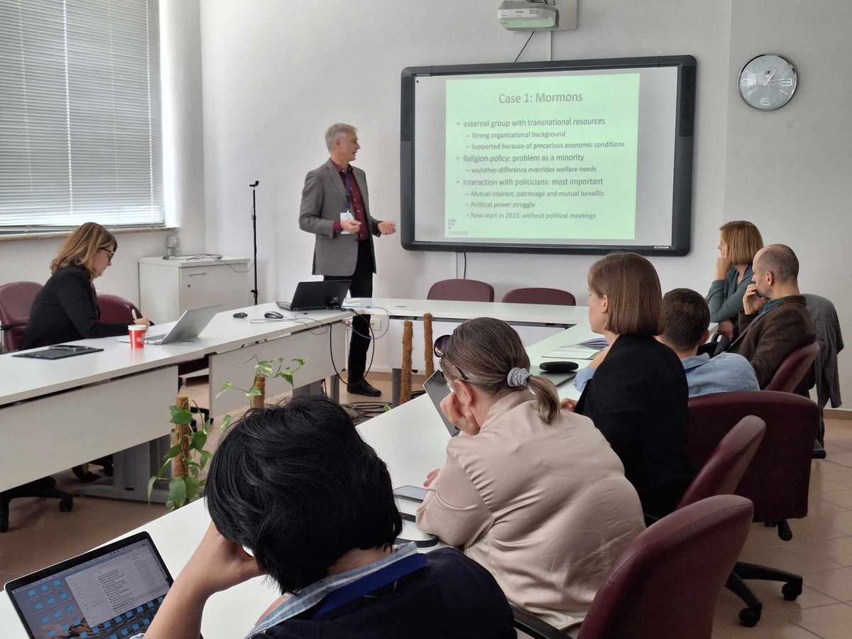 CorenetCost's tweet photo. Day 2 Recap from COREnet/ISORECEA Conference in Albania 🇦🇱. Our scholars presented papers in sessions touching upon topics on 🔸grassroots religious responses, 🔸religious entrepreneurship, 🔸relation between state and religious actors and🔸conflicts. Stay tuned for more news! https://t.co/2o6D6GbOKq