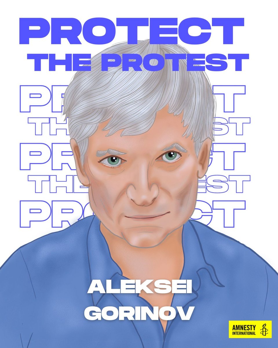 Heute sitzt Aleksei Gorinov seit 2 Jahren in Haft. Aleksei hatte es gewagt, den Krieg gegen die Ukraine als Krieg zu bezeichnen. Er wurde zu 7 Jahren Haft verurteilt. #Russland #ProtecttheProtest ✍️👉 amnesty.de/mitmachen/urge…