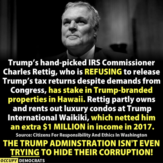 FROM 2019: And still no showing of his tax records...