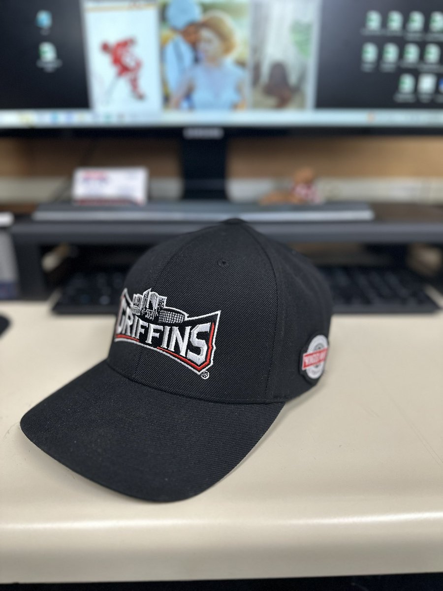Griffins Playoffs start tomorrow. Today I’m repping this lid from the boys over at @WingedWheelPod at work. #gogriffsgo