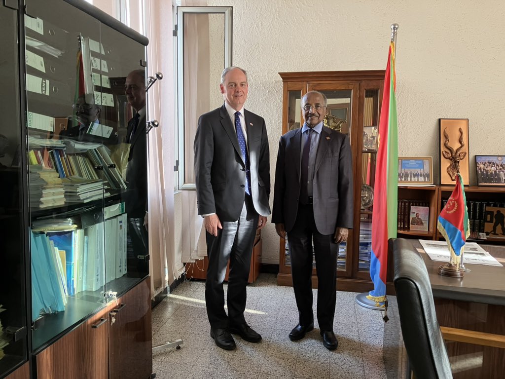 Thank you H.E. Osman Saleh @Ministersaleh , Minister of Foreign Affairs of Eritrea, for your welcome today. It was good to discuss the shared history of our two countries and the opportunities to strengthen the 🇪🇷 & 🇬🇧 relationship for the future.