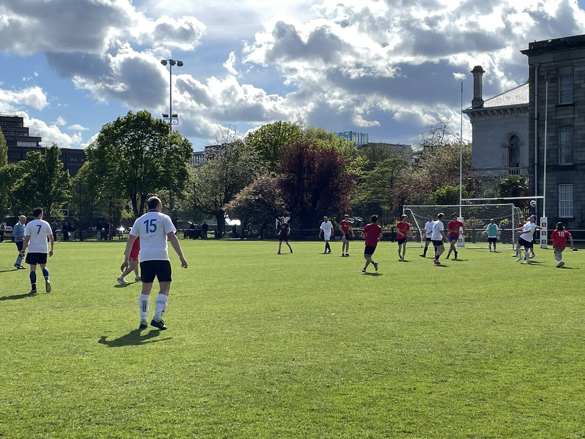 The game just ended. The final score was 3:2 in favour of the Professors.