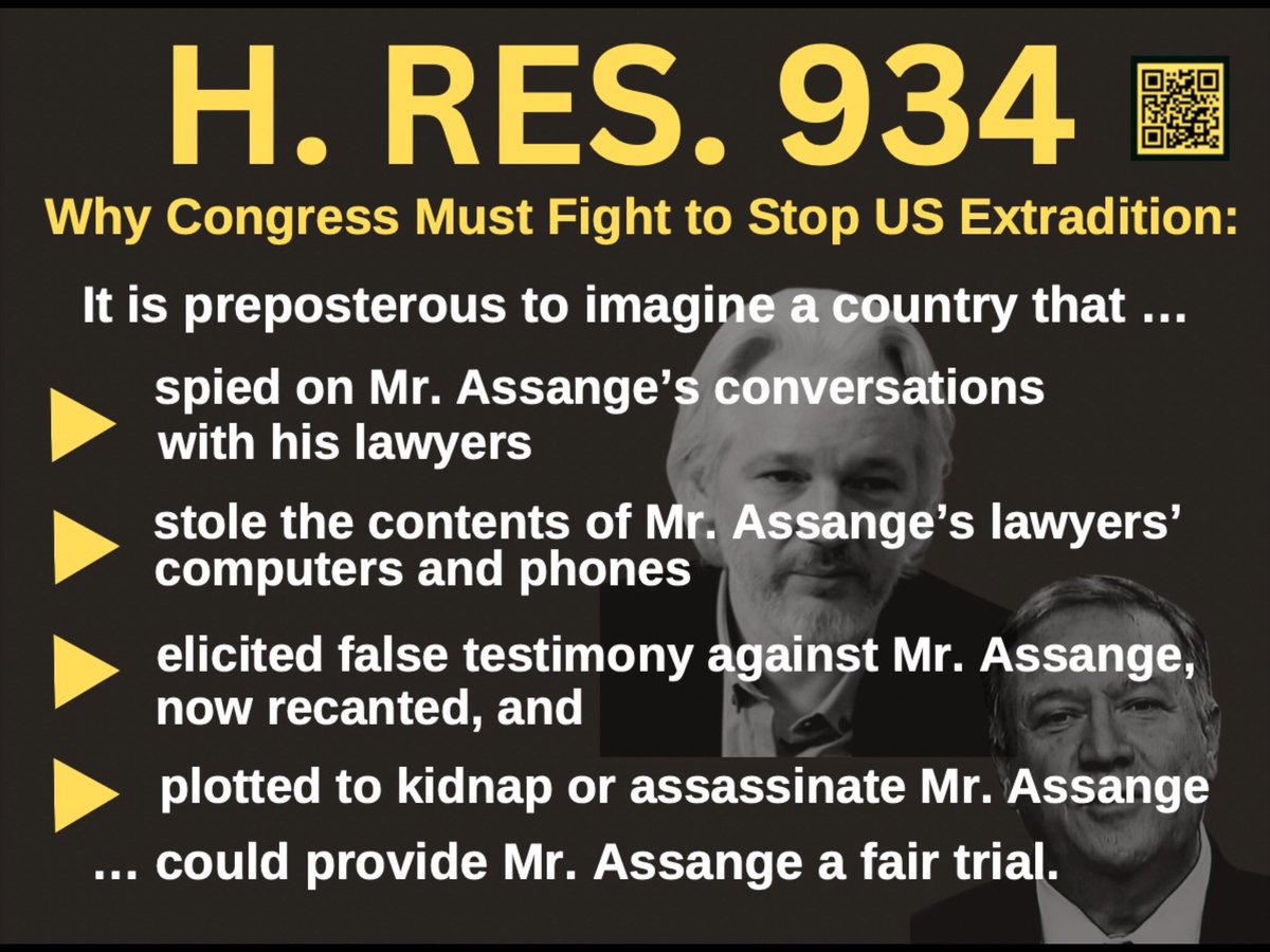 Dear @ZoeLofgren 
We appreciate your continued fight against totalitarianism & for our rights. 

Please support #HRes934 cosponsor legislation to #FreeJulianAssange! 

Thank you! ☺️