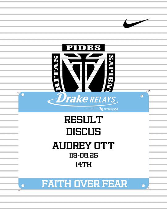 Discus: 
@audreyott5 14th
#FaithOverFear