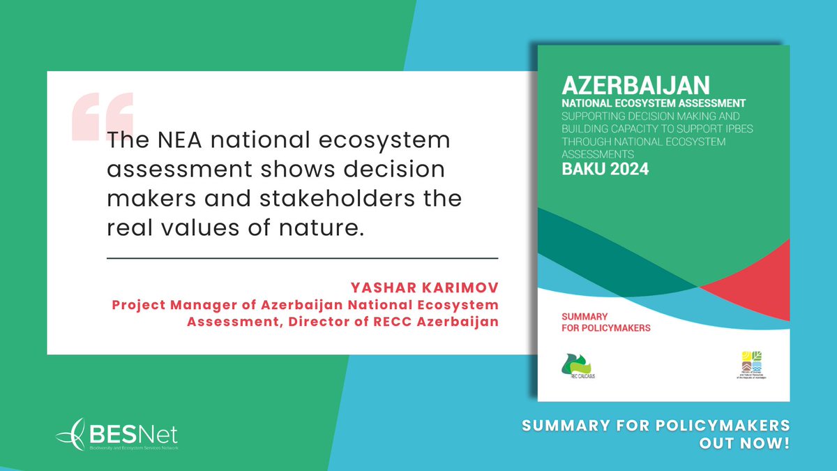 🇦🇿 From the land that nourishes ancient crops, 🌳🌱 Azerbaijan's national ecosystem assessment is here to shape a more sustainable tomorrow. 🌿 See how the country aims to address threats to ecosystems, including #ClimateChange, pollution & deforestation: ...