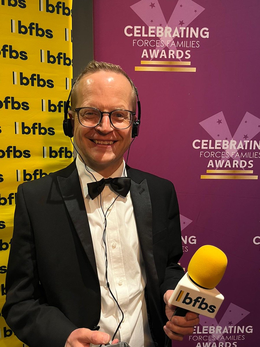 Suited &amp; booted and ready for ⁦<a href="/cffawards/">Celebrating Forces Families</a>⁩. Hear the inspiring stories of the winners on ⁦<a href="/BFBSRadioHQ/">BFBS Radio</a>⁩ this weekend