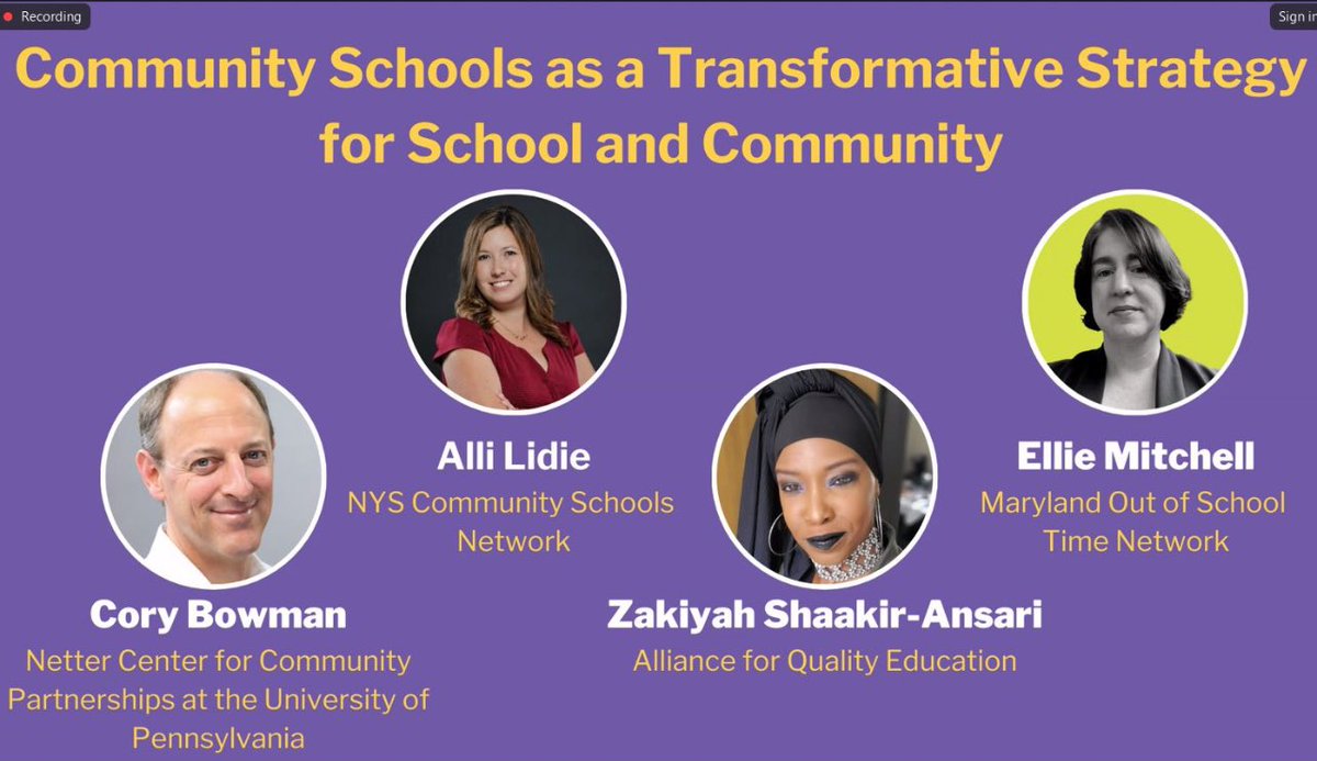 Our 2024 Northeast Region #CommunitySchools Virtual Convening! We've kicked off our first panel, 'Community Schools as a Transformative Strategy for School and Community.'