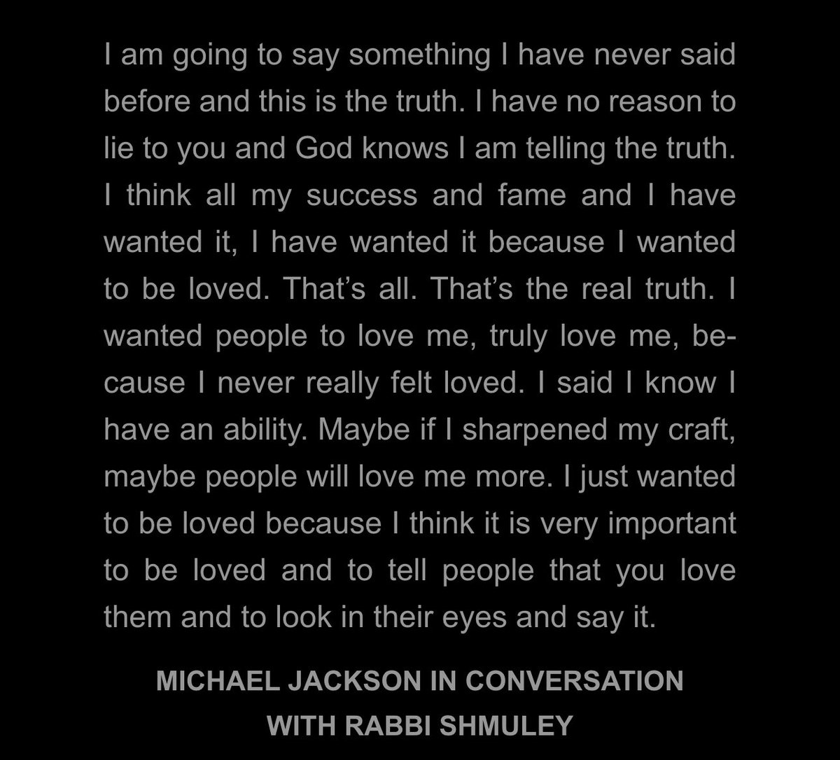 The most crucial thing the biopic can show is that Michael was born with a seed of unique talent, but what watered that seed was a common desire of wanting to be loved and the pain that accompanies it. And from that pain, his empathy rose, which is what snakes took advantage of.