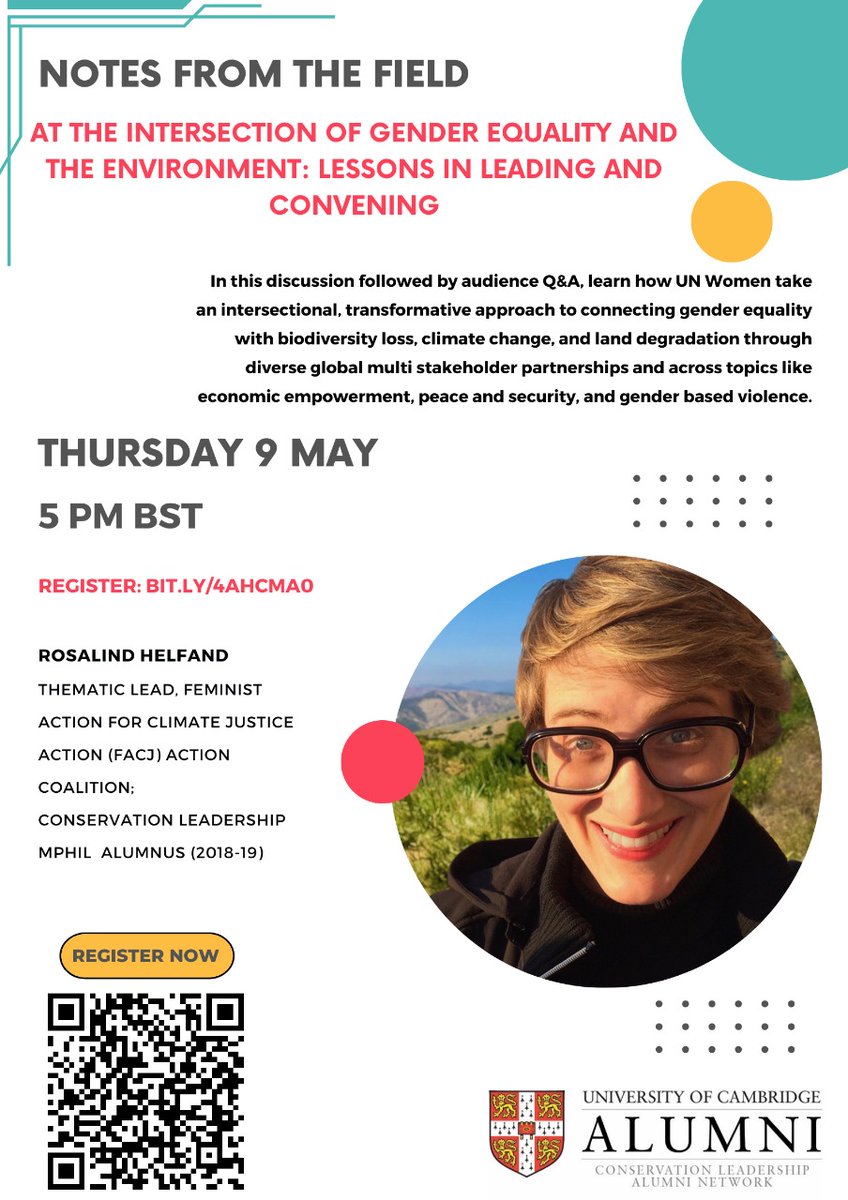 Cambridge Masters in Conservation Leadership (@mphilcl) on Twitter photo ๐ฃ Introducing 'Notes from the Field' - an initiative to showcase the incredible work of our individual alumni and foster opportunities for collaboration and learning within the alumni and wider audience.
Join us on May 9th, 5 PM BST !
Register: bit.ly/4aHCmA0 ๐ ๐ฃ Introducing 'Notes from the Field' - an initiative to showcase the incredible work of our individual alumni and foster opportunities for collaboration and learning within the alumni and wider audience.
Join us on May 9th, 5 PM BST !
Register: bit.ly/4aHCmA0 ๐