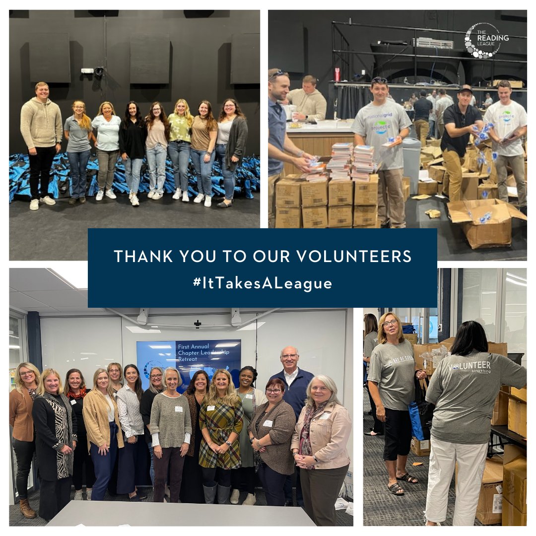 What we do would not be possible without the dedication of our volunteers. Thank you to our Board of Directors, Chapter Leaders, and event volunteers for believing in our mission and supporting our work to improve literacy outcomes. #NationalVolunteerWeek #ItTakesALeague