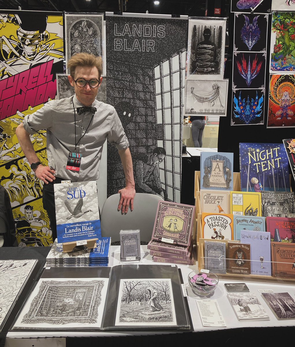 All set up @c2e2 in artist alley at table V-02. Let the awkward conversations begin!