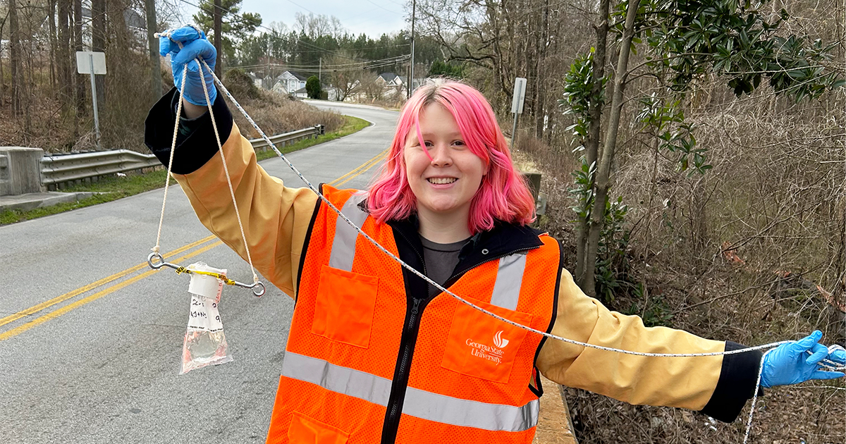 Senior geosciences major Anna Jarrell plans to put her education and enthusiasm for map-making to work in pursuit of environmental equality. She shares how GSU opened her eyes to the resource imbalance faced by communities of color. Read more: t.gsu.edu/44gMpKl #TheStateWay