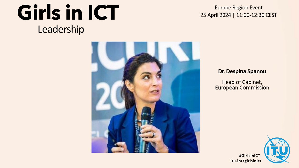 #ITU Office for #Europe = #Connect2030 #ICT4SDG (@itueurope) on Twitter photo Statements of leadership: <a href="/DespinaSpanou/">Despina Spanou</a> spoke on the importance of including girls and women in the ICT domain.
See the video here: itu.int/go/ATM4
More info: itu.int/go/EUR_Girlsin…
#GirlsinICT #Europe #Leadership Statements of leadership: <a href="/DespinaSpanou/">Despina Spanou</a> spoke on the importance of including girls and women in the ICT domain.
See the video here: itu.int/go/ATM4
More info: itu.int/go/EUR_Girlsin…
#GirlsinICT #Europe #Leadership