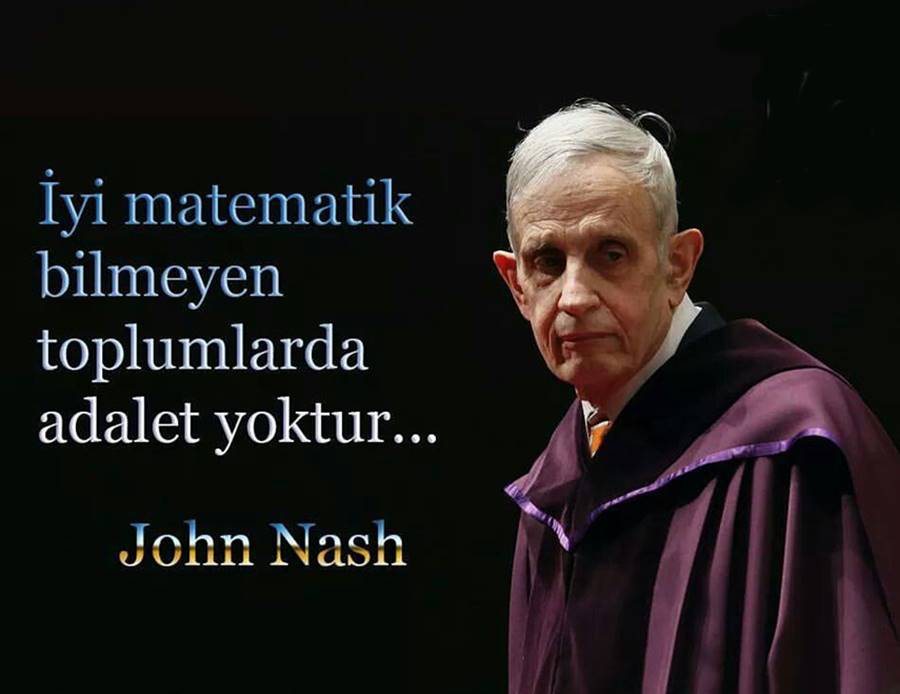 Nash, Türkiye'nin matematikte dünya sıralamasında sondan ikinci olduğunu öğrenince ciddileşiyor ve bu sözü söylüyor.⬇️

'İyi matematik bilmeyen toplumlarda ADALET YOKTUR.'