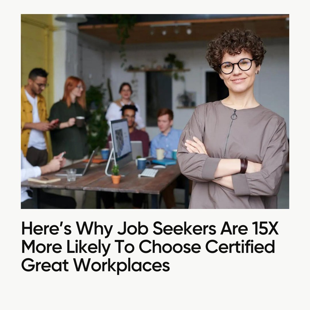 Attracting and retaining top talent is becoming a tougher puzzle to solve. But what if I told you there’s a secret ingredient that could make your company stand out to job seekers? bit.ly/3UxRuLg

#GreatPlaceToWork #GPTW4ALL #WorkplaceCultureMatters