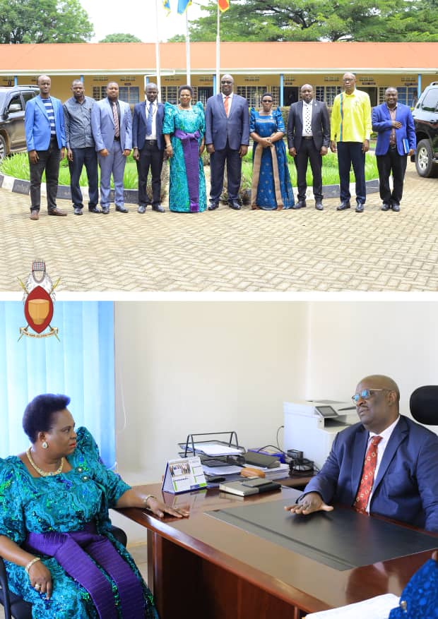 MINISTER AMONGI VISITS BKK The prime minister of BKK, Owek. Andrew Byakutaga Ateenyi has this afternoon hosted the Minister of @Mglsd_UG, Hon. Betty Amongi. The Minister appreciated BKK for its role in mobilizing people to embrace development programs and preserving Culture