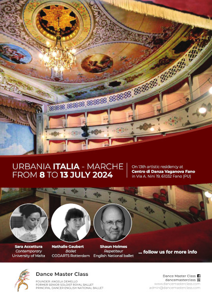 da 08/07/2024
a 13/07/2024
DANCE STAGE
LUOGO: URBANIA (PU) presso Etoile scuola danza via Pontevecchio
CITTA': Urbania

🖥️PER UNA MAGGIORE VISIBILITA’

weekendinpalcoscenico.it

EVENT LINK
weekendinpalcoscenico.it/portale-danza/…

CONTACT
Enrico 335 7778443
info@weekendinpalcosce.it